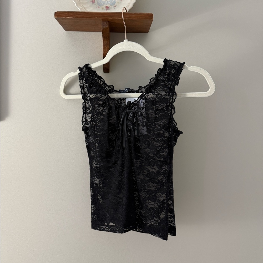 Black lace brandy Melville top